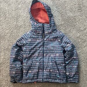 Roxy Kids Multicolor Patterned Puffer Jacket